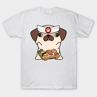 Sushi Chef Pug T-Shirt